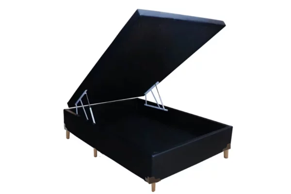 Base Box Baú Casal Prime 138x188x43 Korino Preto SE
