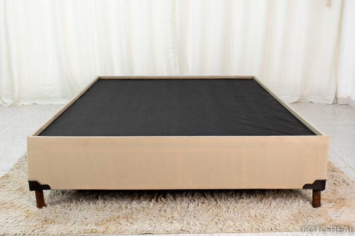 Base Box Casal Zeus 138x188x38 Sued Capuccino SE - Image 2