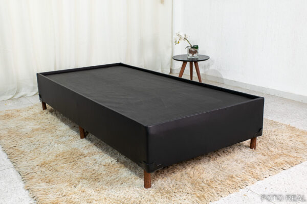 Base Box Solteiro Zeus 88x188x38 Korino Preto SE