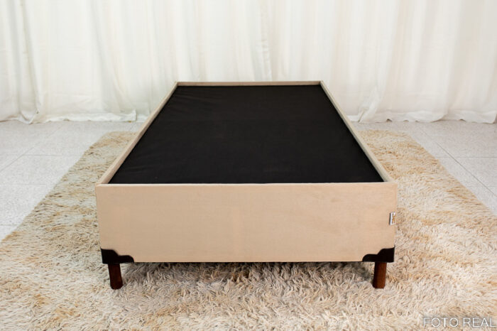 Base Box Solteiro Zeus 88x188x38 Sued Capuccino SE - Image 2