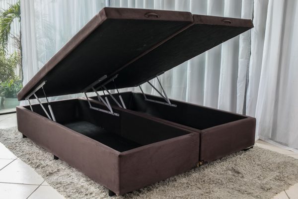 Base Box Queen Baú Avalon Corino Marrom – AVALON COLCHÕES
