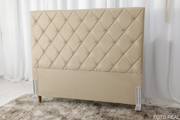 Cabeceira Casal Paris Sued Bege Larg. 1.40m