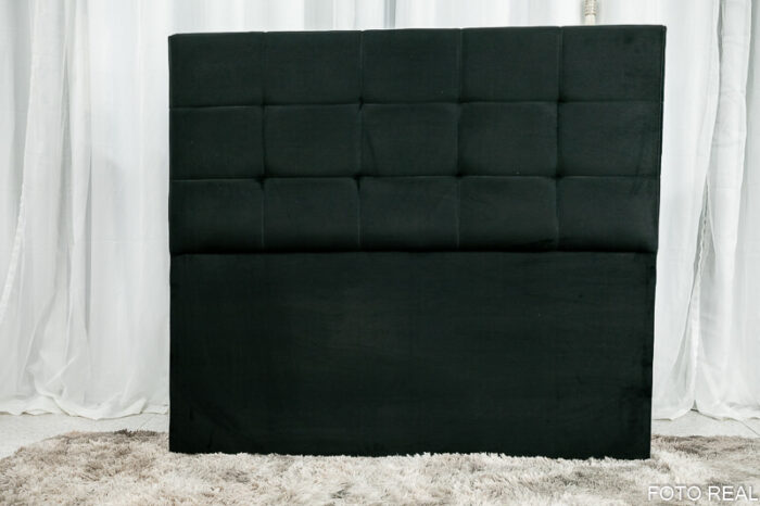 Cabeceira Casal Veneza Sued Preto - Largura 1.40m