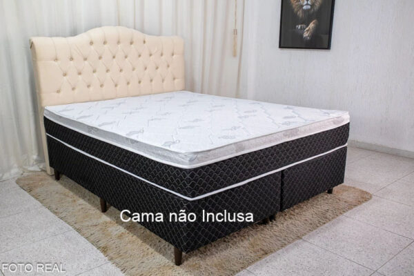 Cabeceira Queen Berlim Veludo Areia Larg. 1.60m