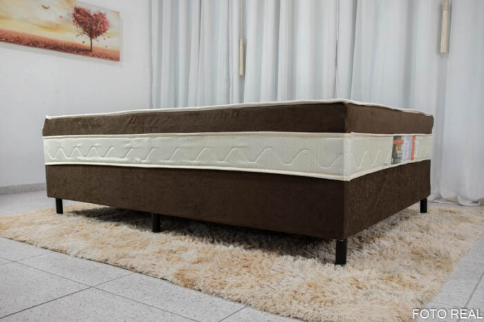 Cama Box Casal Ortopédica Marrom 138×188 Nosso Sonho - Image 4