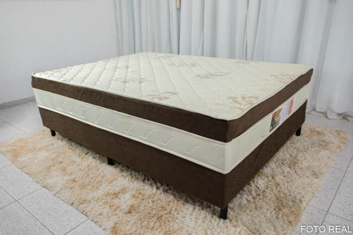 Cama Box Casal Ortopédica Marrom 138×188 Nosso Sonho - Image 2