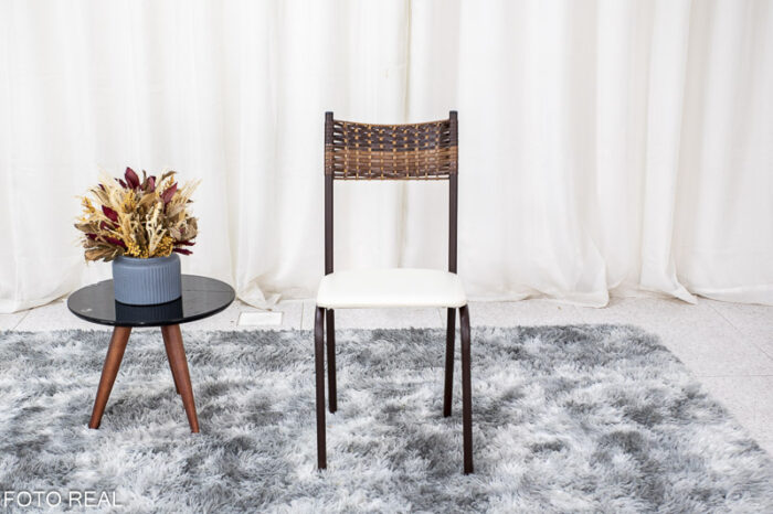 Conjunto Atlanta 4 Cadeiras Base Ipanema Tampo Off 75×75 Redondo Marrom Teixeira - Image 5