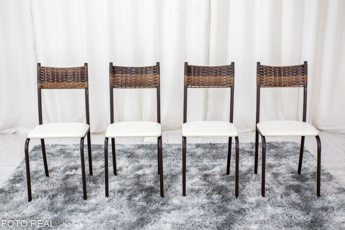 Conjunto Atlanta 4 Cadeiras Base Ipanema Tampo Off 75×75 Redondo Marrom Teixeira - Image 3
