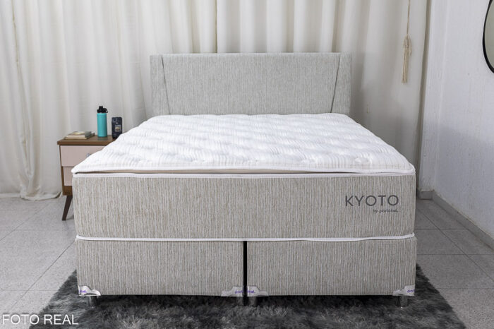 Conjunto Base Box Queen Kyoto + Colchão Queen Kyoto + Cabeceira Kyoto Portobel - Image 2