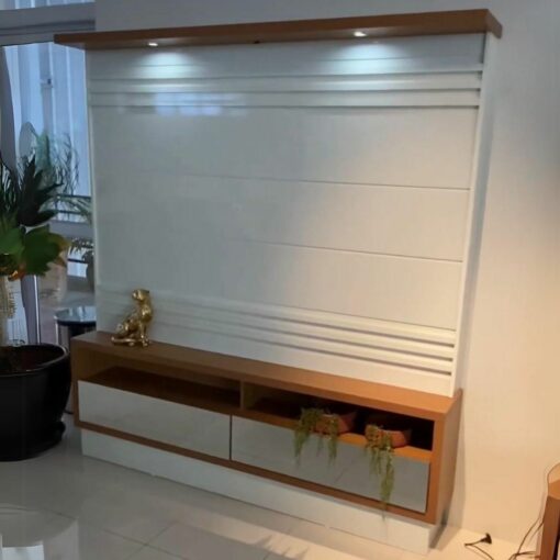 Home até 65″ Sara TB178E Off White/Freijó – DALLA COSTA