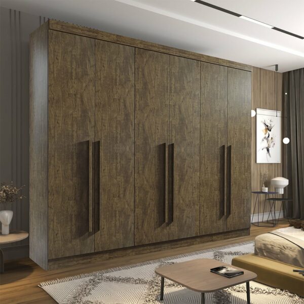 Roupeiro Da Vinci Plus 6 portas 6 Gavetas Ypê 100% Larg. 2.75m D Doro