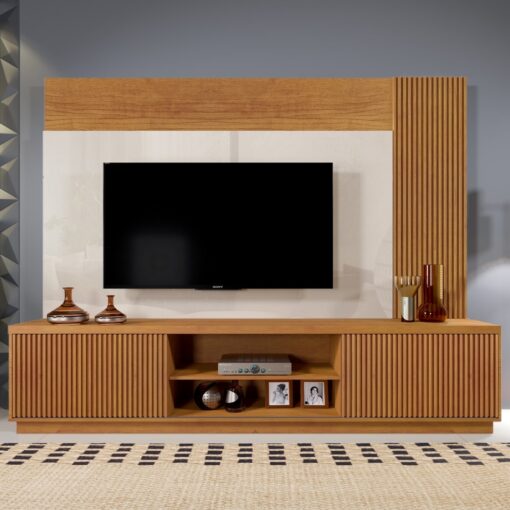 Home Theater até 75″ Valência/Arezzo Naturale/Off White – MAVAULAR