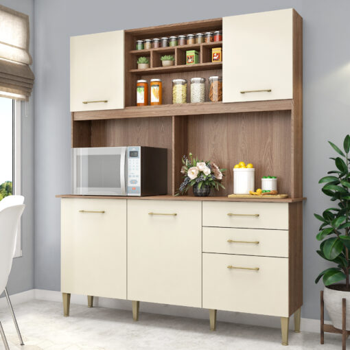 Kit Cozinha Alice/Laura 1,62 Manchester/Champagne – FELLICCI