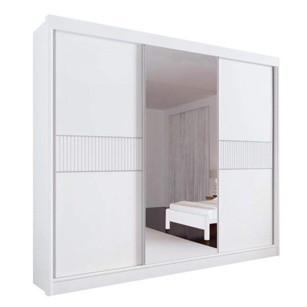 Roupeiro Los Angeles Ripado  100% MDF Larg. 2.73m D'Doro (P-ok)