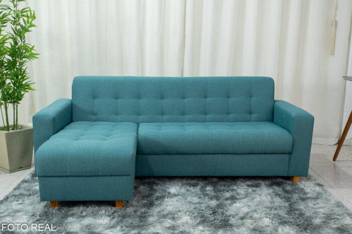 Sofá 3 Lug. Com Chaise Colorado Verde Tiffany 2.10m - Image 5