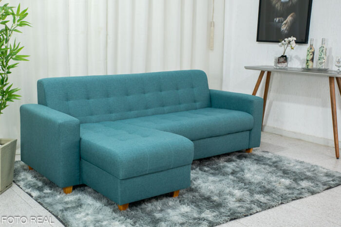 Sofá 3 Lug. Com Chaise Colorado Verde Tiffany 2.10m - Image 3