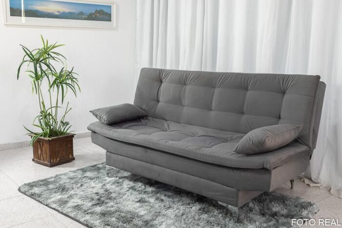 Sofá Cama Casal Ágata Cinza 202 - Image 2