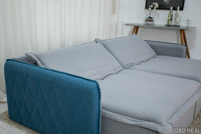 Sofá Retrátil Reclinável e Sofá Cama 2.20m Blog Linho Cinza 05 Innove - Image 10