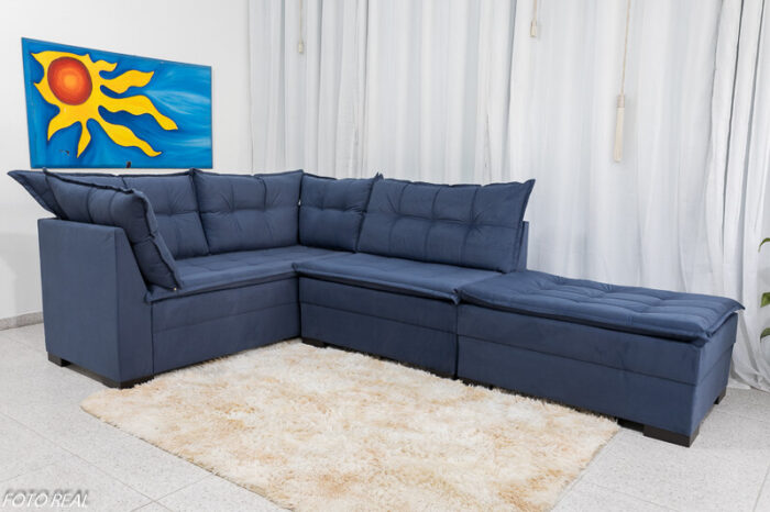 Sofá de Canto Vênus Azul 328 - Image 3