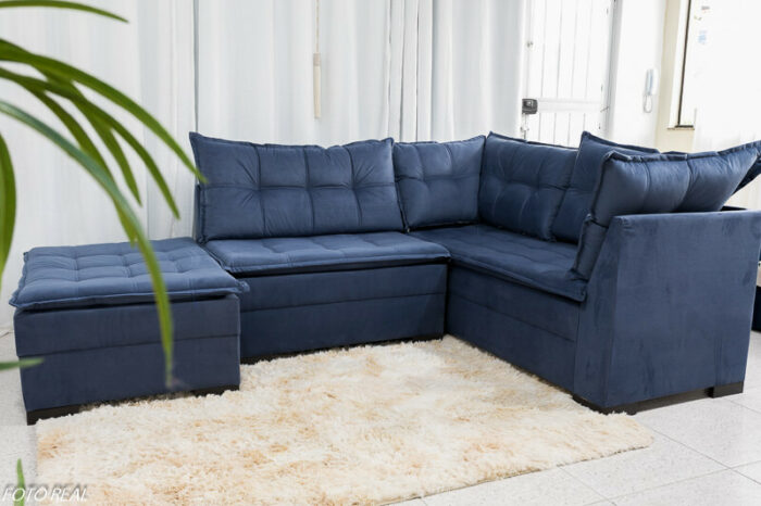 Sofá de Canto Vênus Azul 328 - Image 6