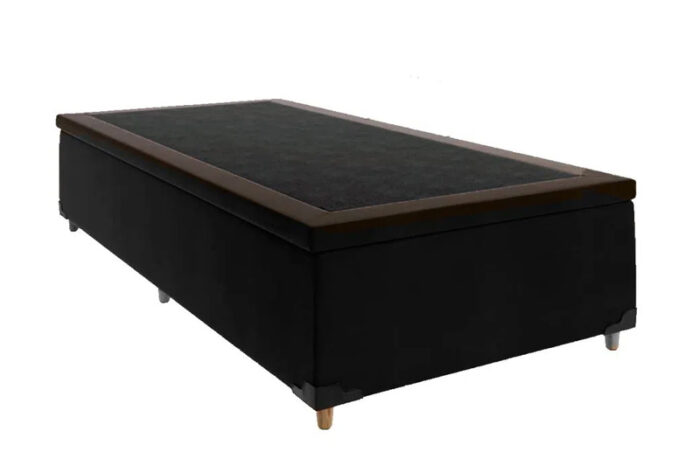Base box Baú Solteiro  88x188x38 Korino Preto SE - Image 2
