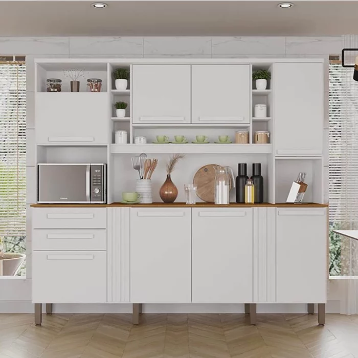 Armário de Cozinha Acácia larg. 2.18m Branco Sallêto - Image 2