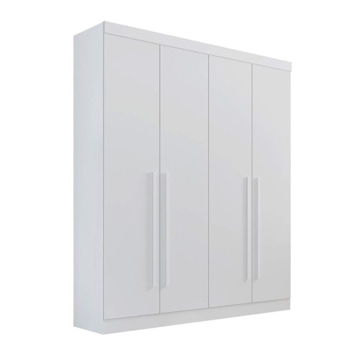 Roupeiro Da Vinci Plus 4 Portas 3 Gavetas Branco 100% MDF Larg. 1.85m D Doro - Image 2