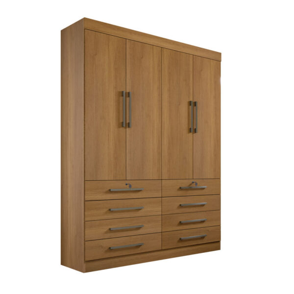 Roupeiro 4 portas Mônaco Larg. 1.60m Cinamomo D'Doro