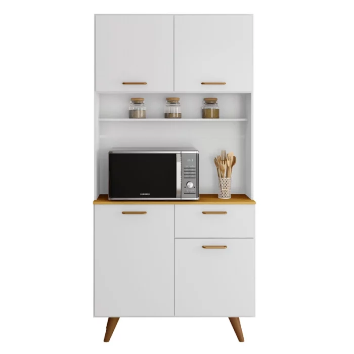 Kit Cozinha Izis 4 Portas 1 Gaveta Larg. 0.90m Branco Poliman - Image 3
