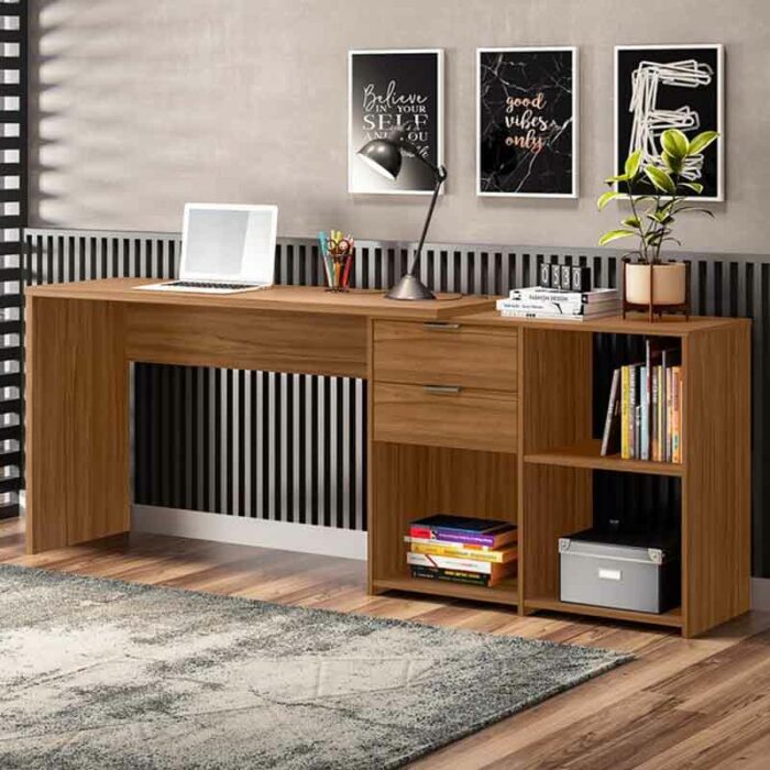 Mesa Office NT 2060 Com 2 Gavetas Freijó Notável