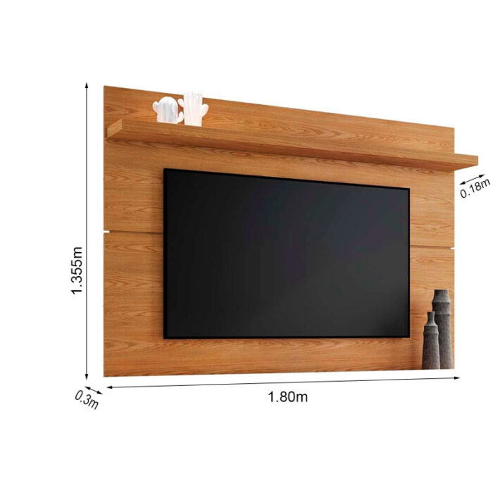 Painel Briz 1.80m para TV até 70 Polegadas Carvalho HB Móveis - Image 3
