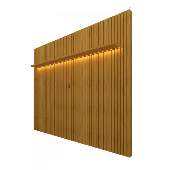 Painel Nobre Ripado 100% MDF C/LED Larg. 1.85m TV até 75″  Gelius (P-total-ok) - Image 2