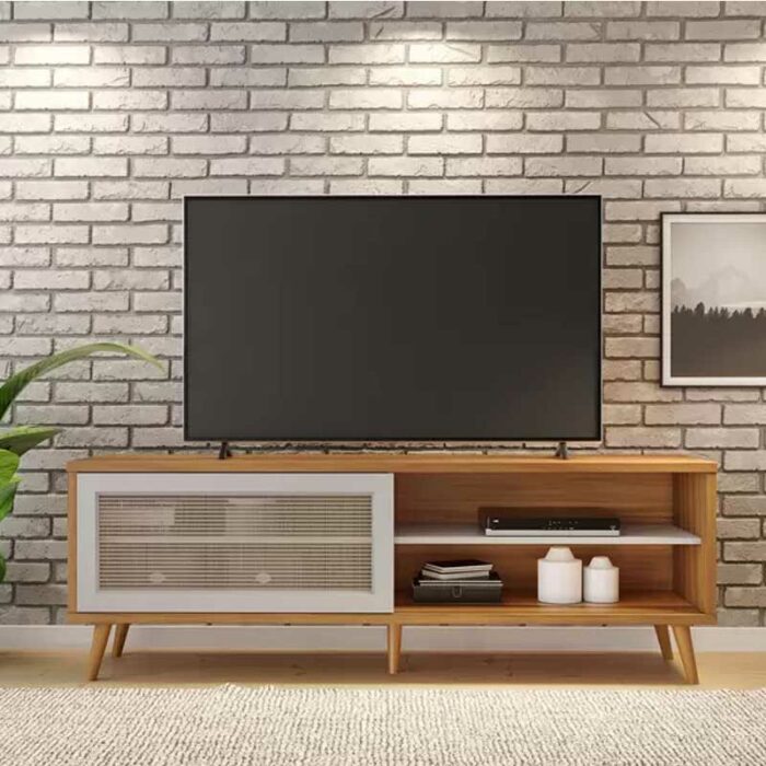 Rack Bancada NT 1175 Larg.1.63m para TV até 60 Polegadas Freijó/Off Notável
