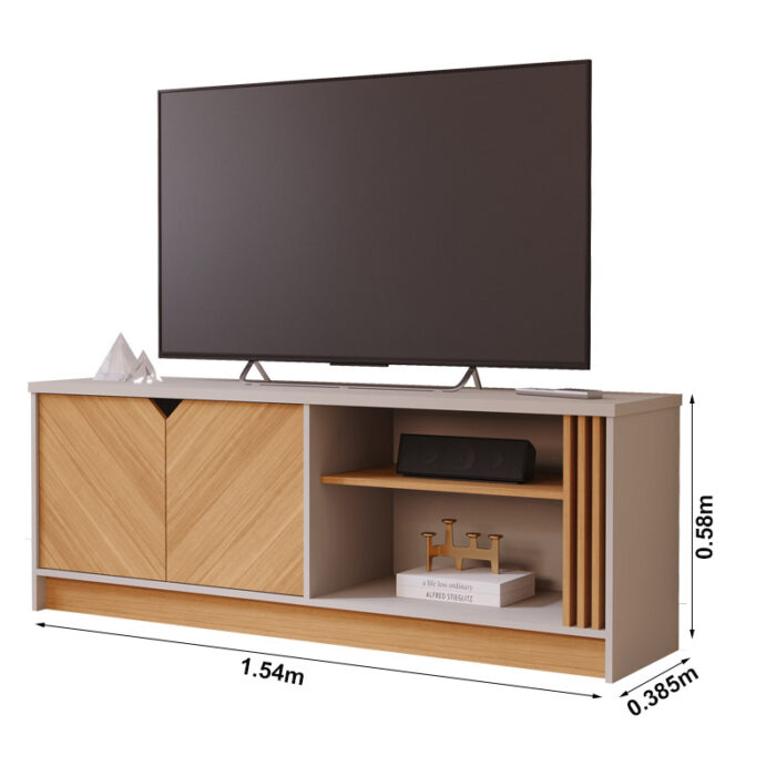 Rack Bancada Volpi Larg. 1.54m 100% MDF Off/Nature Permóbile - Image 2