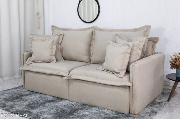 Sofá Retrátil Reclinável e Sofá Cama 2.00m Lima Linho (R-ok) - Image 9