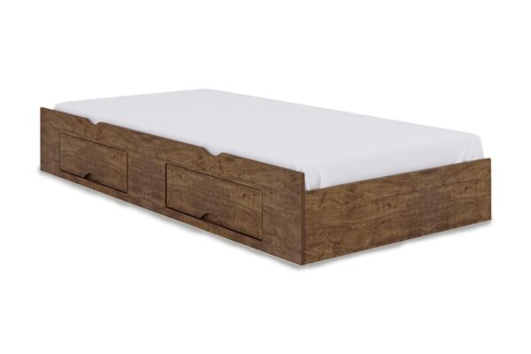 Cama Auxiliar de Solteiro com 2 Gavetas Ypê D doro