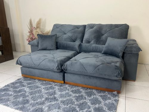 Sofá Retrátil e Reclinável Eros 2.50m – Veludo(lord)
