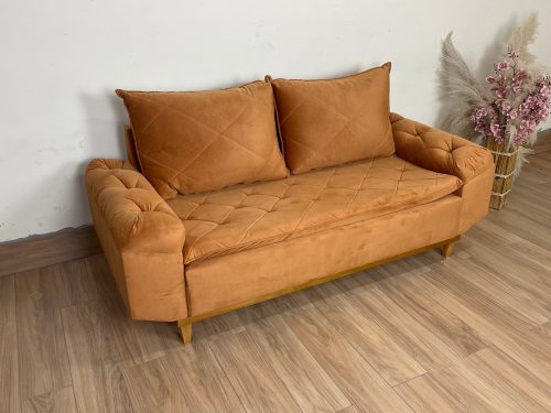 Sofá 3 lugares Berlim 2.00m – Terracota Veludo-lord
