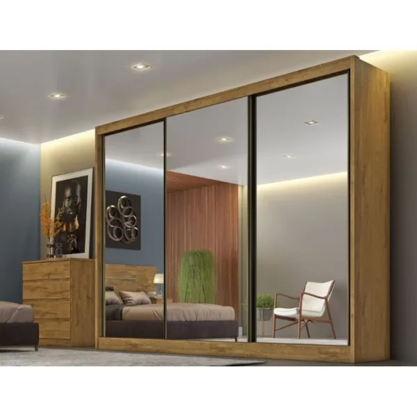 Roupeiro Sollo Premium Espelhado 2,73m – NOVO HORIZONTE – RN
