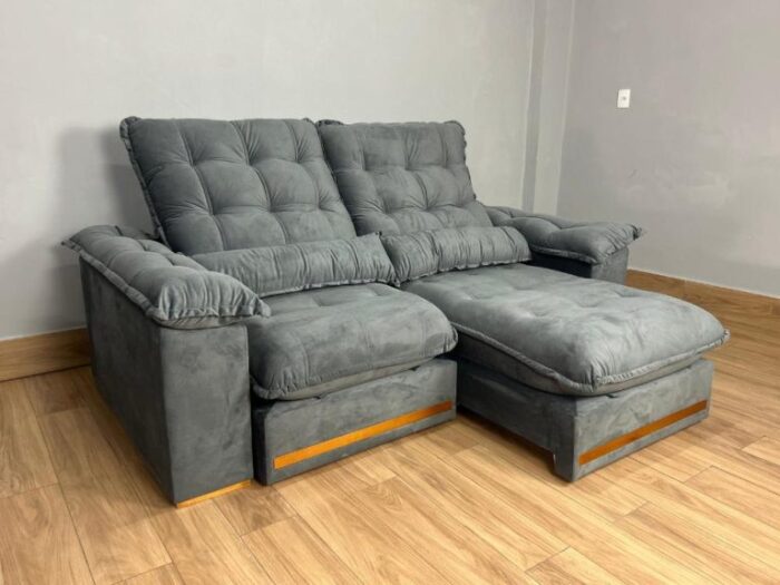 Sofá Retrátil e Reclinável Istambul 2.10m –  Veludo (lord) - Imagem 8