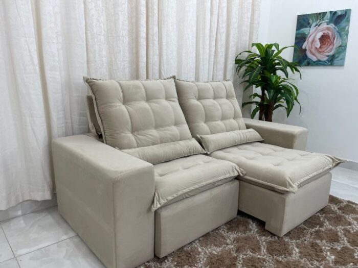 Sofá Retrátil Reclinável Small 2.00m –  Veludão (lord) - Imagem 9