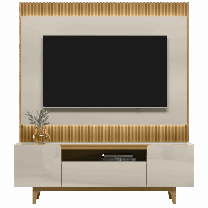 Painel até 70″ São Paulo 1.8 + Rack Orlando Tauari/Off White – LINEA BRASIL (total) - Imagem 4