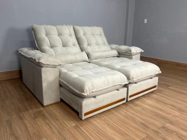 Sofá Retrátil e Reclinável Istambul 2.10m –  Veludo (lord)