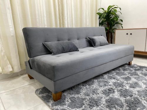 Sofá Cama Arpoador 1.85m – Cinza Veludão-lord