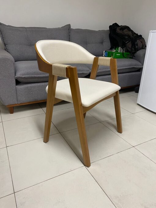 Kit 2 Cadeiras Ravenna Castanho Laminado/Linho Areia – GARDIM MÓVEIS-total
