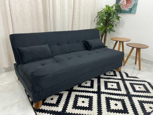 Sofá Cama Arpoador 1.85m – Preto Veludão-lord