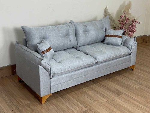 Sofá 3 lugares Creta 2.00m – Cinza Linho-lord
