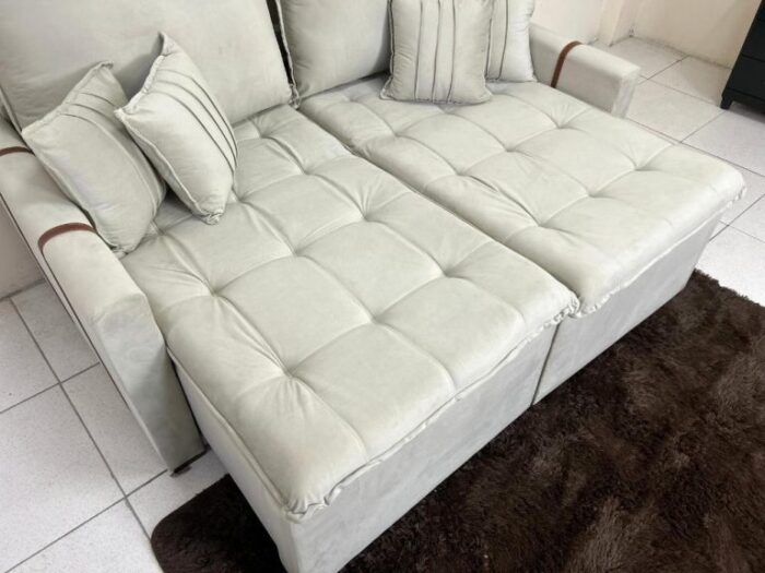 Sofá Cama Chicago Plus 1.80m – Cinza Veludo (lord) - Imagem 4