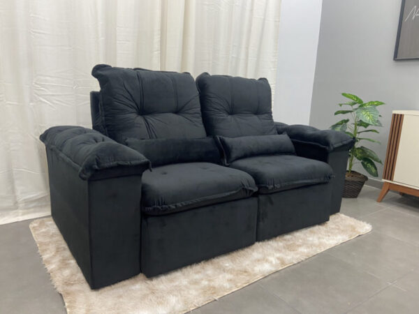 Sofá Arsenal 3 Lugares Retrátil e Reclinável 200cm Tecido Veludo Aifos (pr)