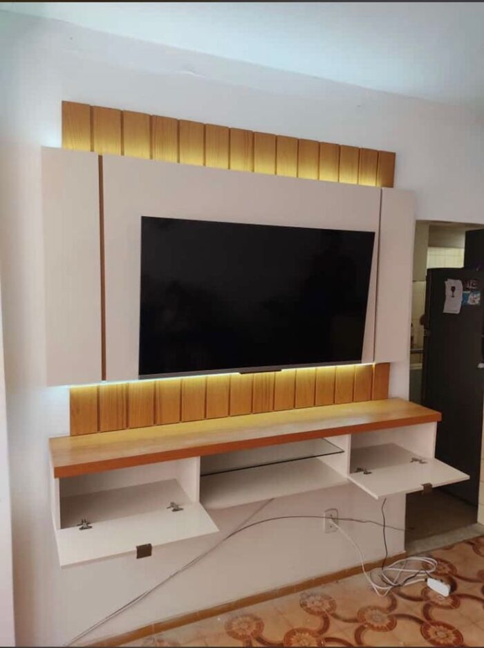 Home Suspenso até 55″ Illusion 1.8 Off White/Cinamono – HB MÓVEIS-total - Imagem 6
